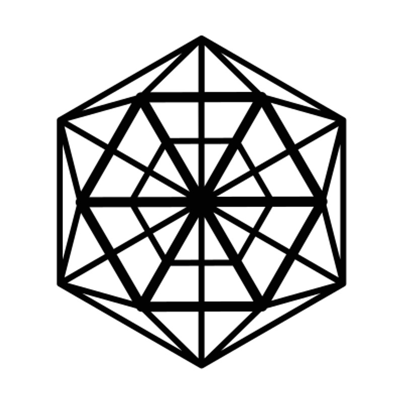 Free Hexagonal Design Element Line Art Icon - Mediamodifier