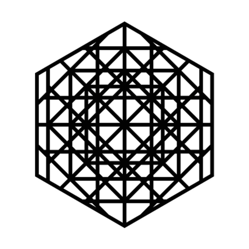 Free Hexagonal Design Element Line Art Icon - Mediamodifier