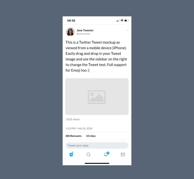 Twitter Mobile Post Mockup Generator Mediamodifier