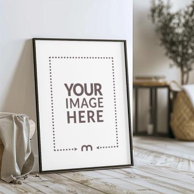 Mockup of Photo and Painting Frame in Simple Room