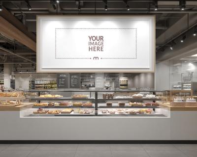 Bakery Billboard-Style Frame Mockup for Menu Display