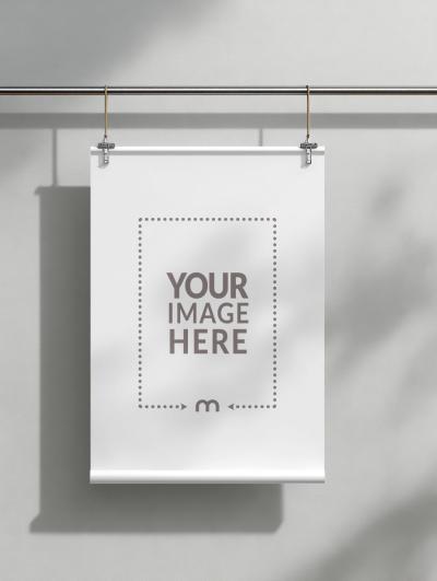 Clip Frame Mockup for Project Presentation Posters