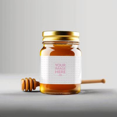 Label Mockup on Honey Jar for Artisan Food Packaging