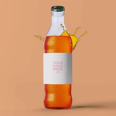 Juice Bottle Label Mockup for Fresh Beverage Branding