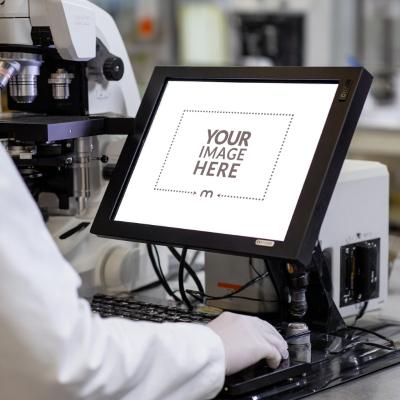 Pathology Screen Mockup in Lab for Medical Test Display