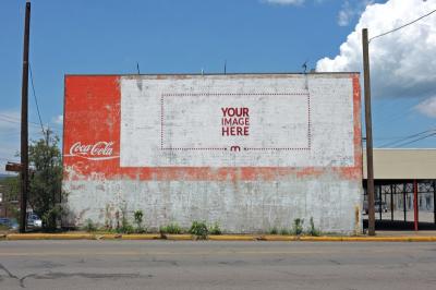 Vintage Painted Billboard Mockup for Retro Outdoor Advertising