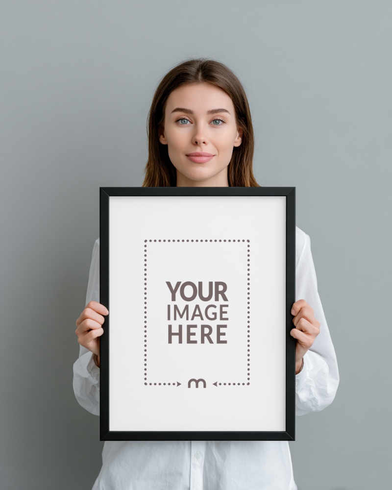 Frame Mockup in Hands of Professional for Photography Showcase preview image