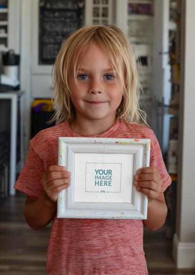 Kid's DIY Frame Mockup for School Art and Crafts Display