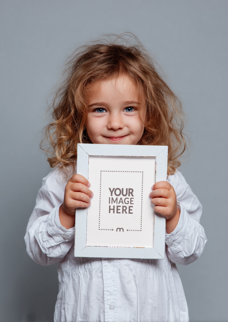 Picture Frame Held by Child for Family Photography preview image