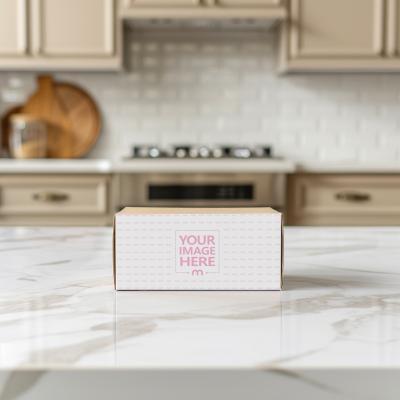 Flat Cardboard Box Mockup for Box Packaging Design