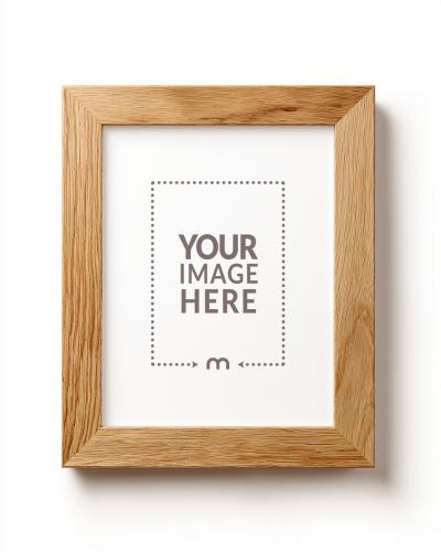 Wooden Oak Frame Mockup for Interior Design