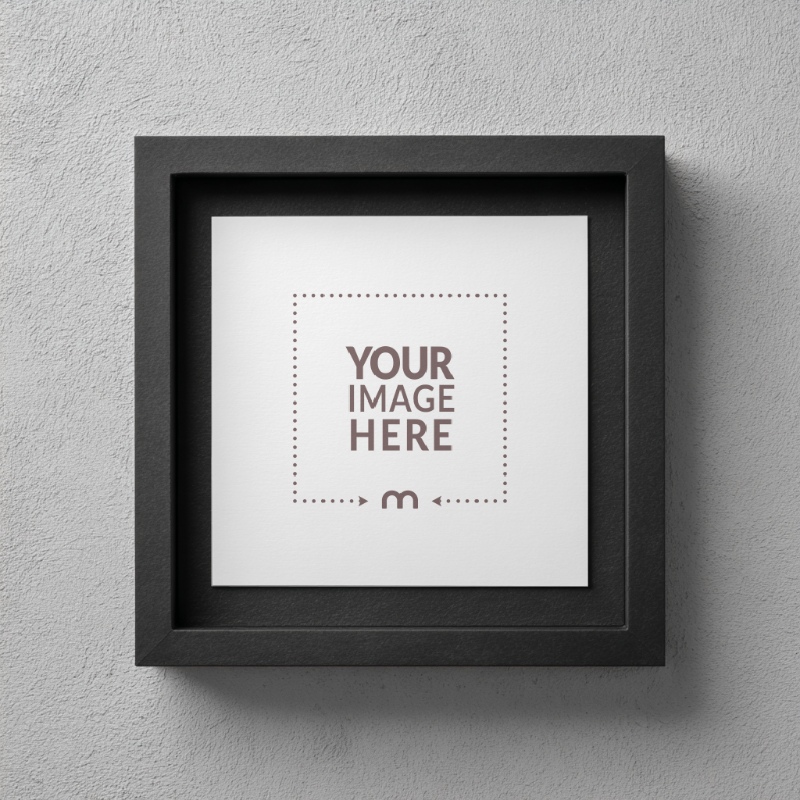 Matte Black Frame Mockup for Arts and Photography preview image