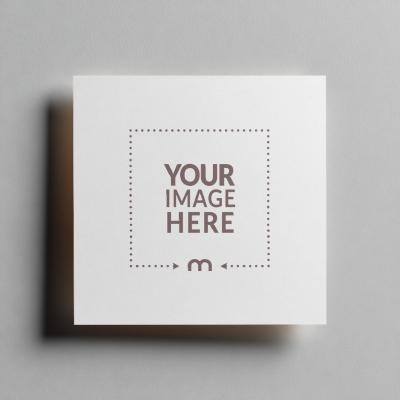 Square Sticker Mockup for Modern Product Seals