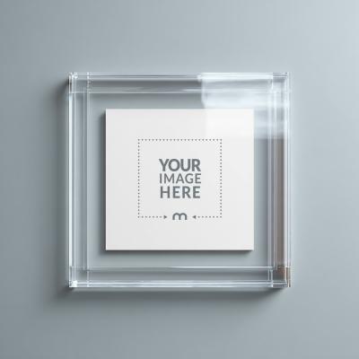 Modern Acrylic Frame Mockup for Square Album Covers