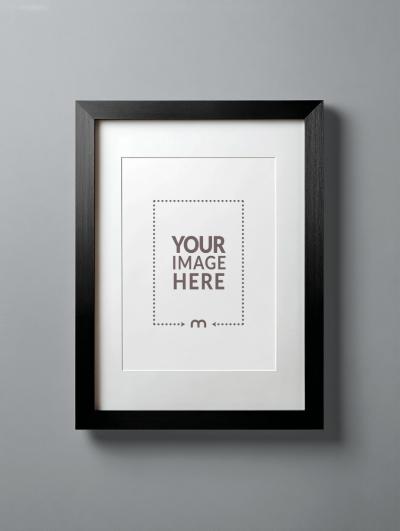 Black Wooden Frame Mockup for Exhibition Posters