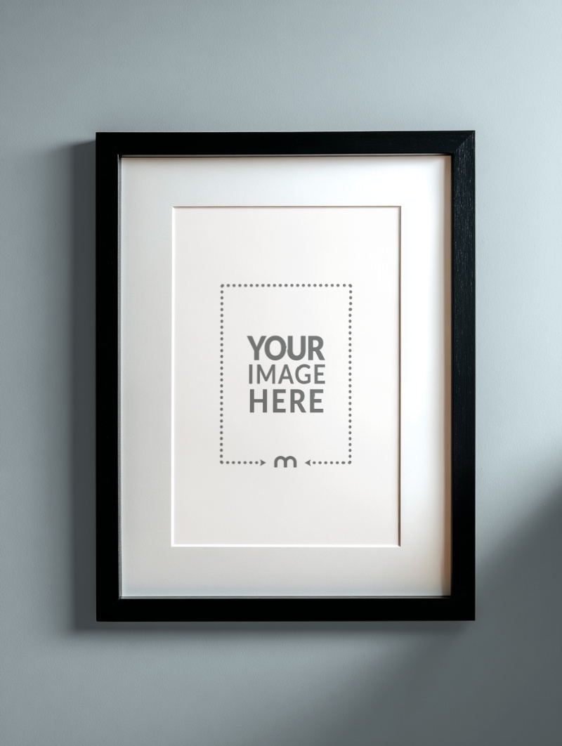 18x24 Black Frame Mockup for Studio Art Prints preview image
