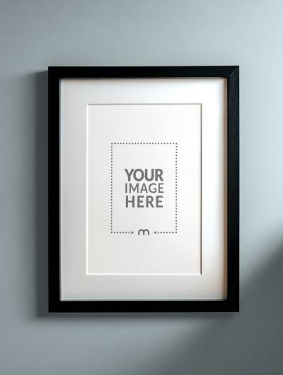 18x24 Black Frame Mockup for Studio Art Prints