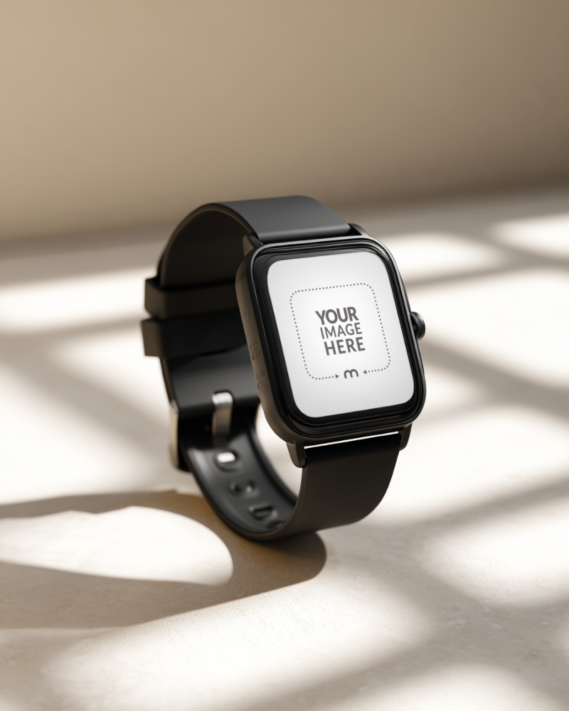 Smartwatch Display Mockup for Fitness App UI Showcase preview image