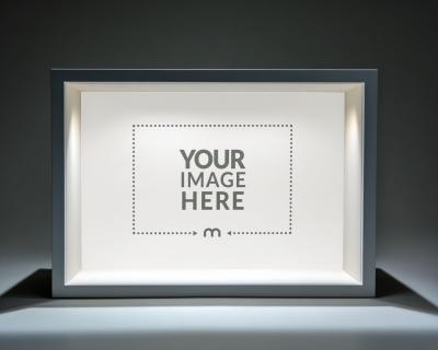 Shadowbox Frame Mockup for Art Display Presentations
