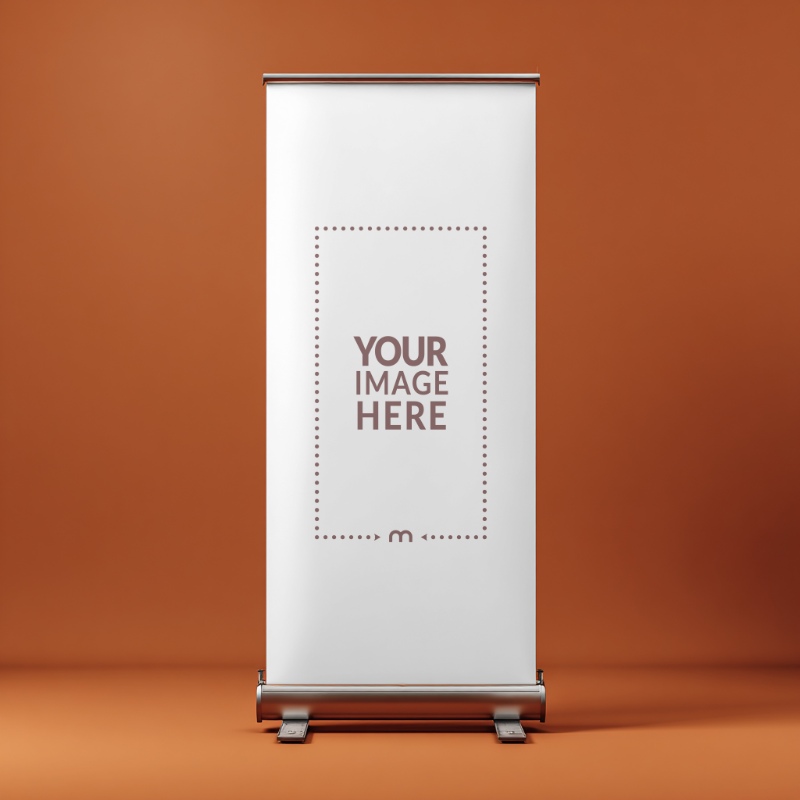 Modern Roll-Up Banner Mockup for Tech Product Launches preview image