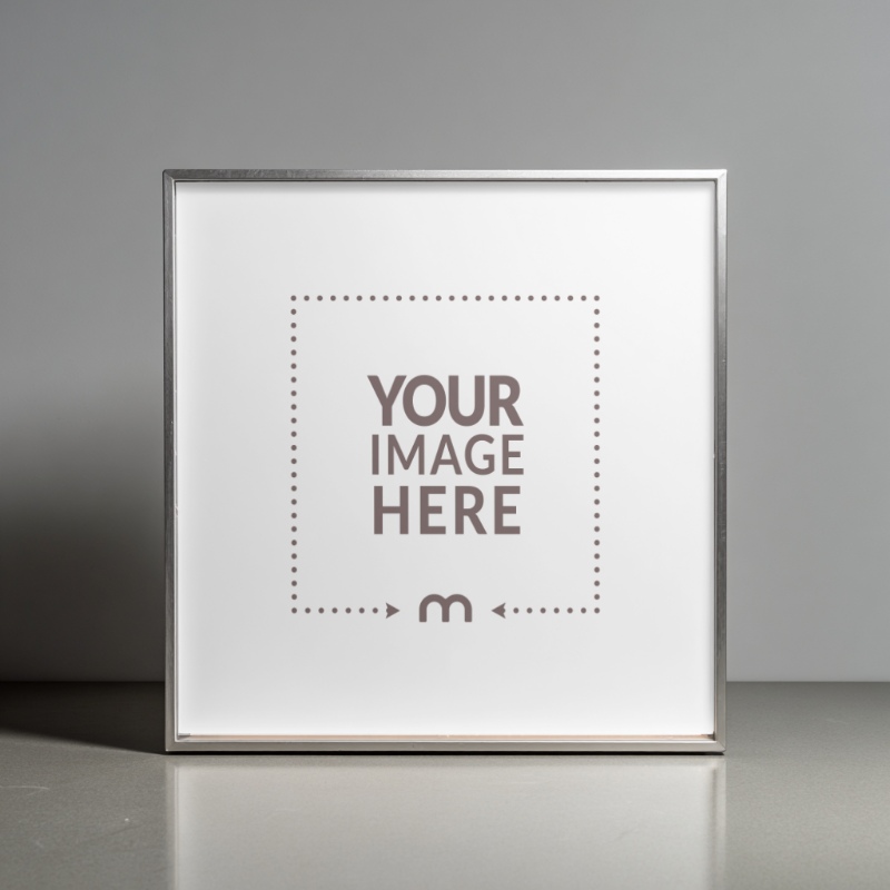 Square Aluminum 12x12 Frame Mockup for Wall Decor preview image