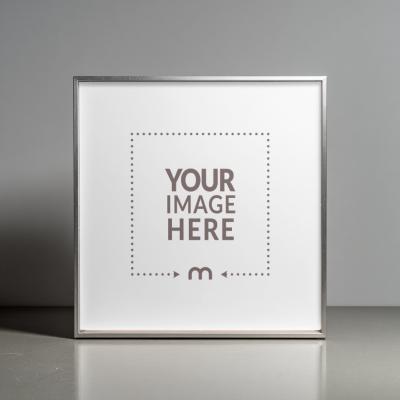 Square Aluminum 12x12 Frame Mockup for Wall Decor