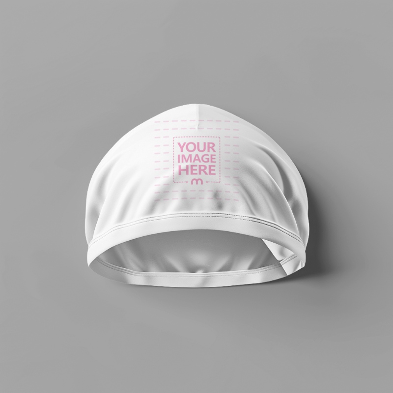Silicone Swim Cap Mockup on Plain Background for Sports Gear Branding preview image
