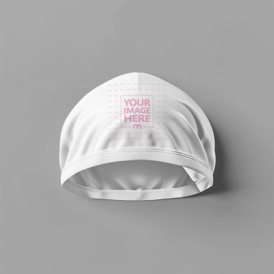 Silicone Swim Cap Mockup on Plain Background for Sports Gear Branding