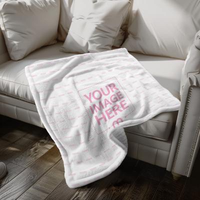 Fleece Blanket Mockup for Print-on-Demand Design