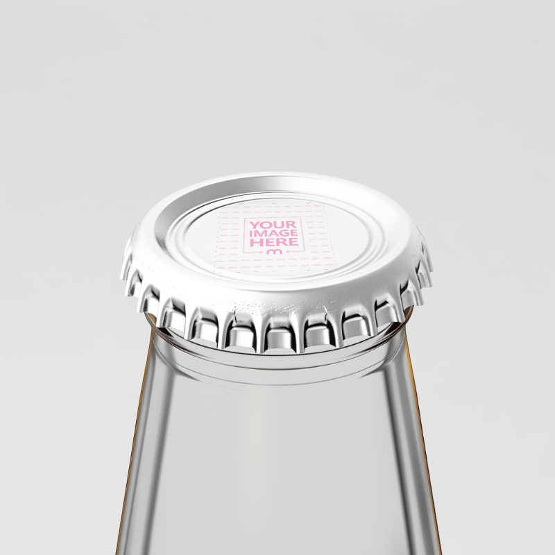 Soda Bottle Cap Mockup for Beverage Packaging Design preview image
