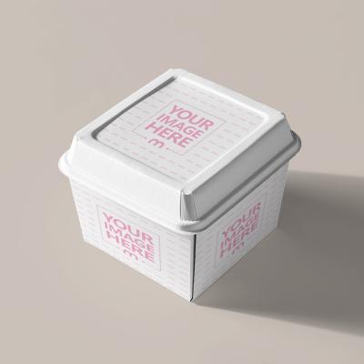 Cardboard Box Mockup in Perspective View for Delivery Branding