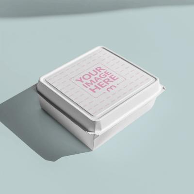 Angled View of Cardboard Box Mockup for Packaging Design Showcase