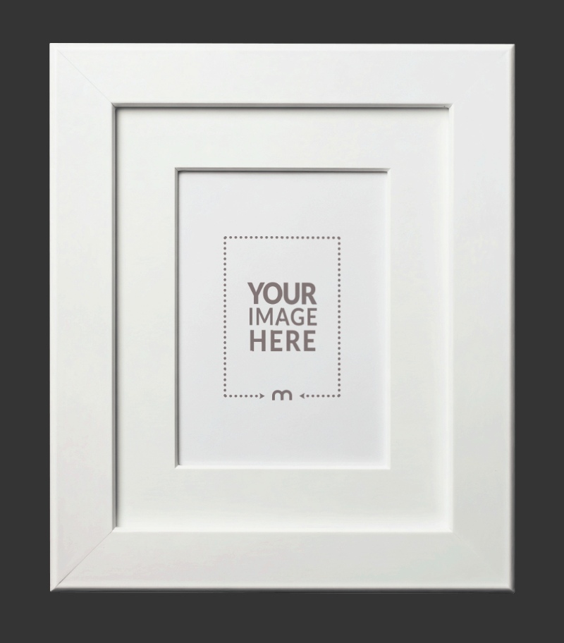 Frame Mockup with Thick Border for Retro Photography Showcases preview image