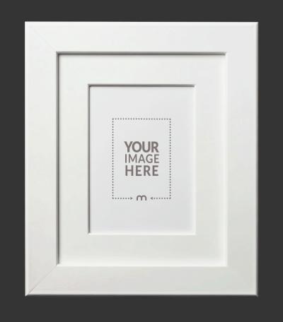 Frame Mockup with Thick Border for Retro Photography Showcases