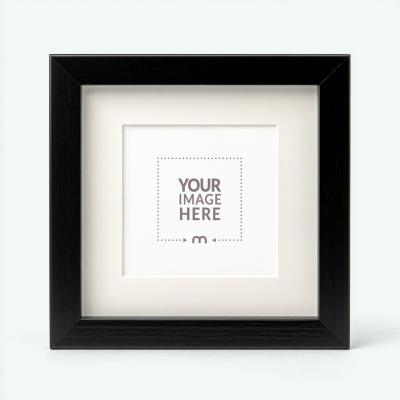 Black Square Picture Frame Mockup for Gallery Wall Layouts