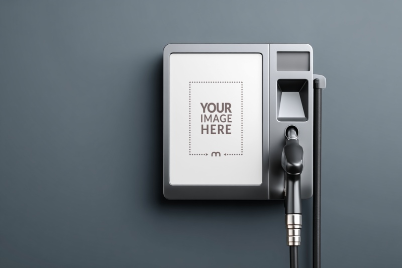 Digital Fuel Pump Display Mockup for UI Interface Design preview image