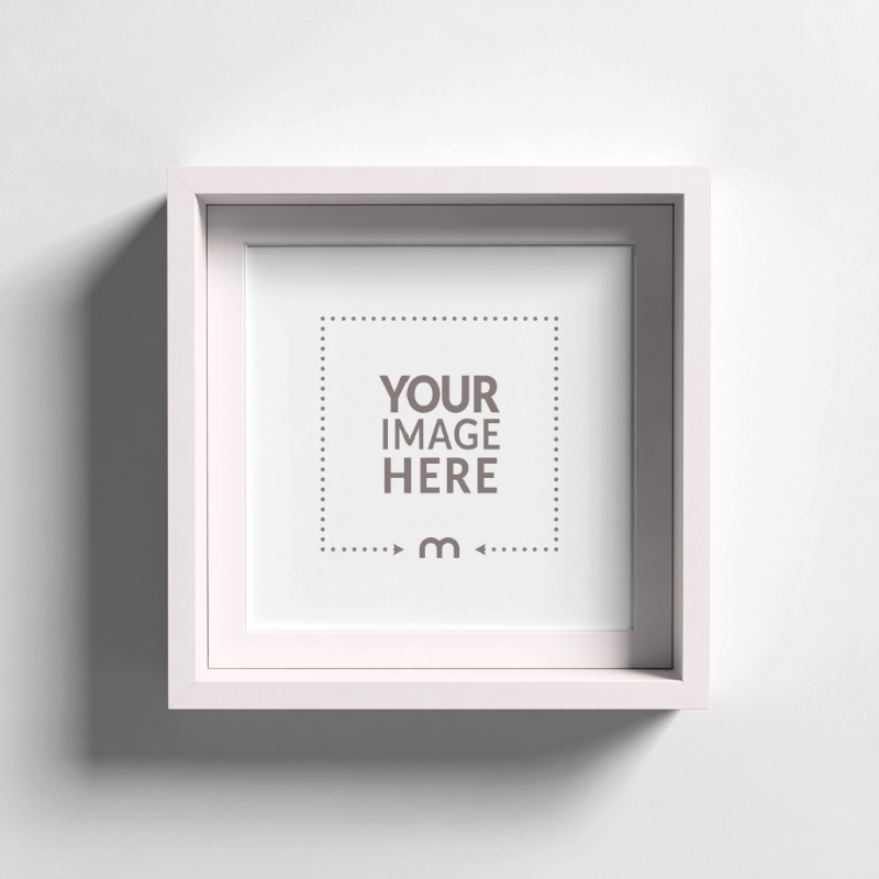 Square Art Frame Mockup for Branding Poster Previews preview image