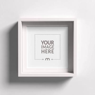 Square Art Frame Mockup for Branding Poster Previews