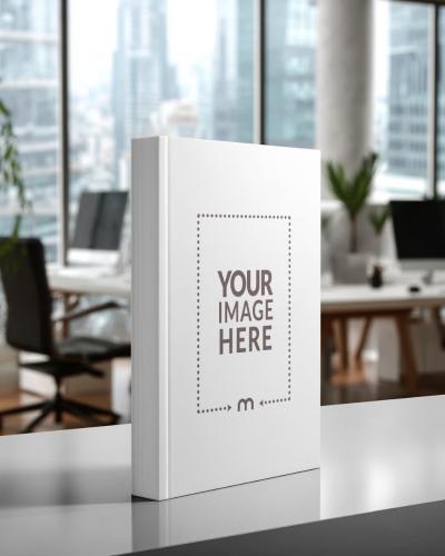 Paperback Book Mockup Placed on a Café Table