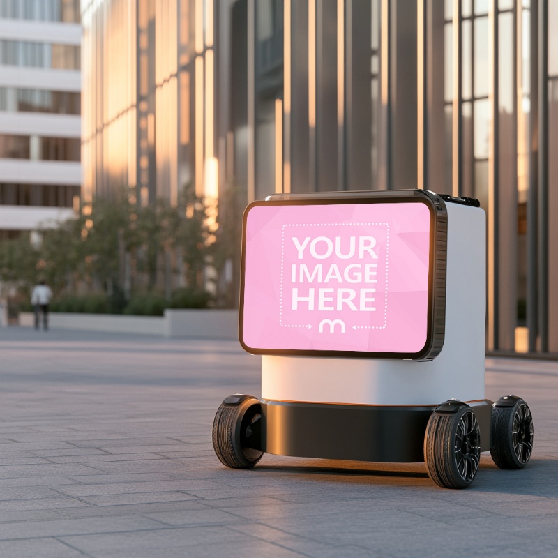 Autonomous Delivery Robot Mockup for Urban Navigation UI preview image
