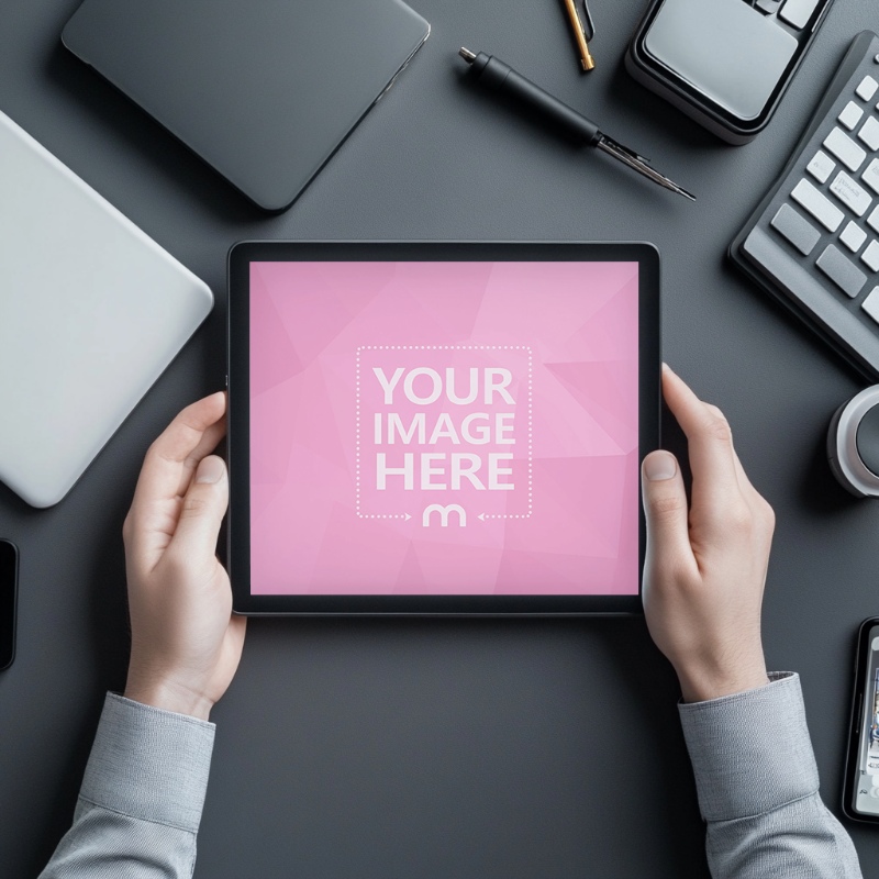 Tablet Display Mockup for UX Flow Demonstration preview image