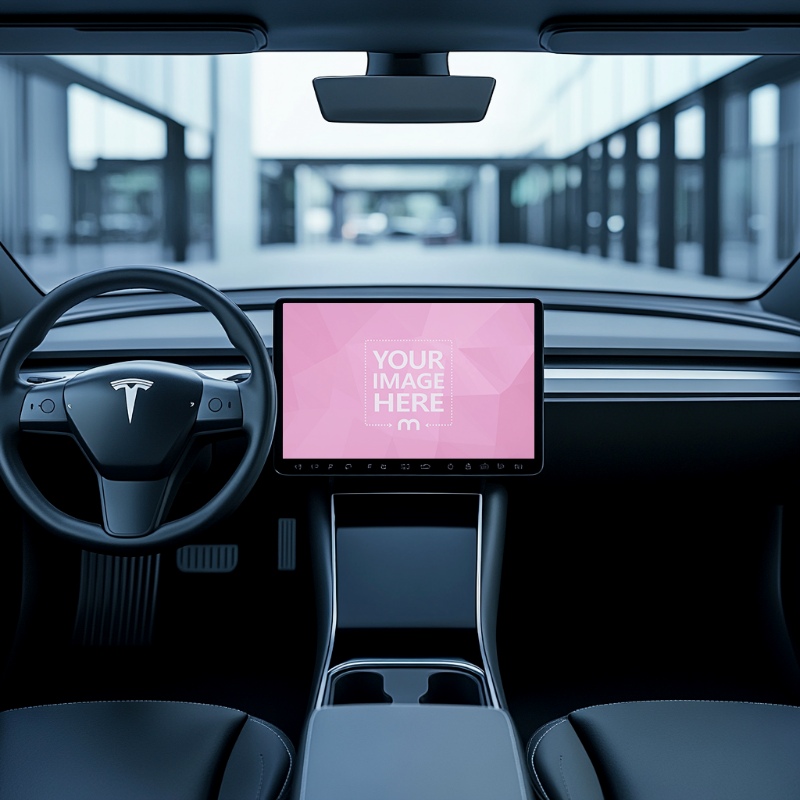 Electric Vehicle Dashboard Mockup for Navigation UI Design preview image