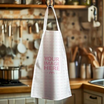 Kitchen Apron Mockup on Hook for Culinary Branding