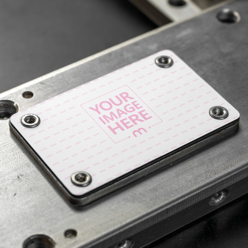 Industrial Machine Tag Mockup with for Safety Instruction Display preview image