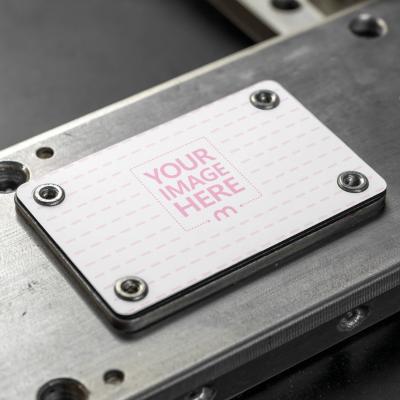 Industrial Machine Tag Mockup with for Safety Instruction Display