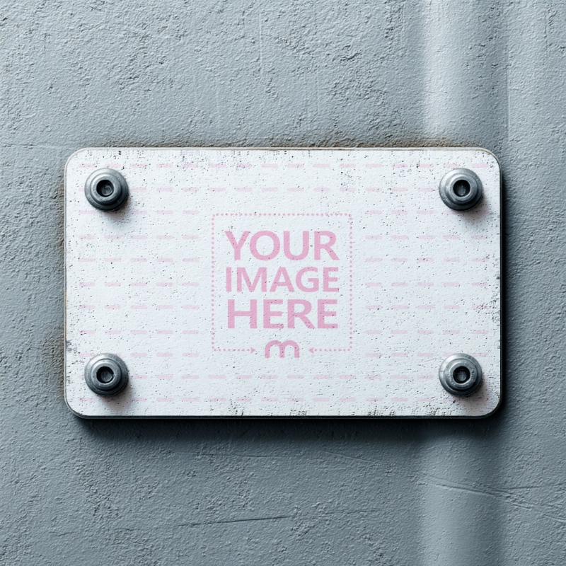 Industrial Machine Tag Mockup with for Maintenance Guide Showcase preview image