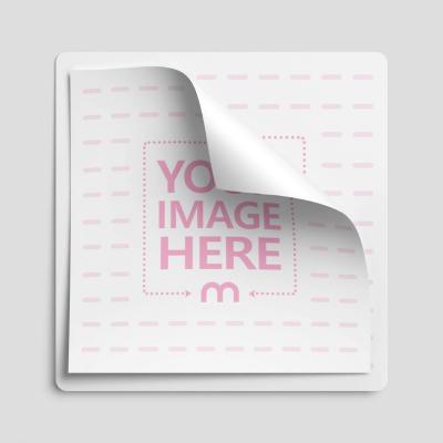 Library Tag Mockup with Folded Corner for Archival Design