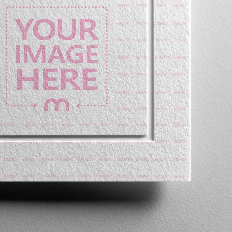 Embossed Label Mockup for Signature Showcase preview image