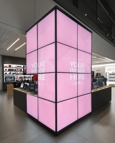 Multiple Screen Digital Display Mockup for Data Visualization