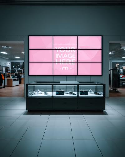 Multiple Digital Display Mockup for Control Room Interfaces